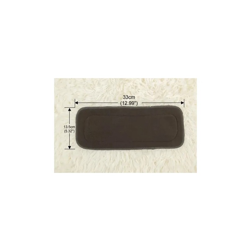10 Absorbentes Insertos De Bambú Charcoal 4 Capas Alva Baby