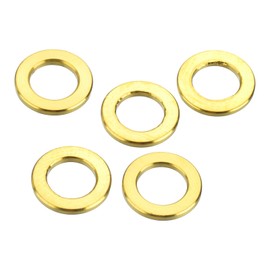 QUARKZMAN M5 Titanium Flat Washer Metric Flat Washer for Screw Bolt Nut Motor Maintenance Gold Pack of 5