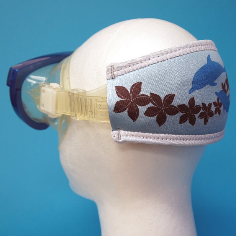 SeaCanary Snorkeling Diving Mask Strap Cover Dolphin Blue