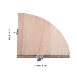 Fdit Bird Cage Perch Stand Platform Wooden Fan Shape Parrot Hamster Small Animal Pet Budgie Toy