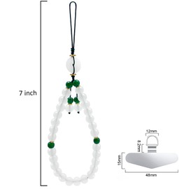 TENOC Phone Charm Strap, Universal Cellphone Wrist Strap, Hand-made Beaded Phone Chain String Pendant for Women