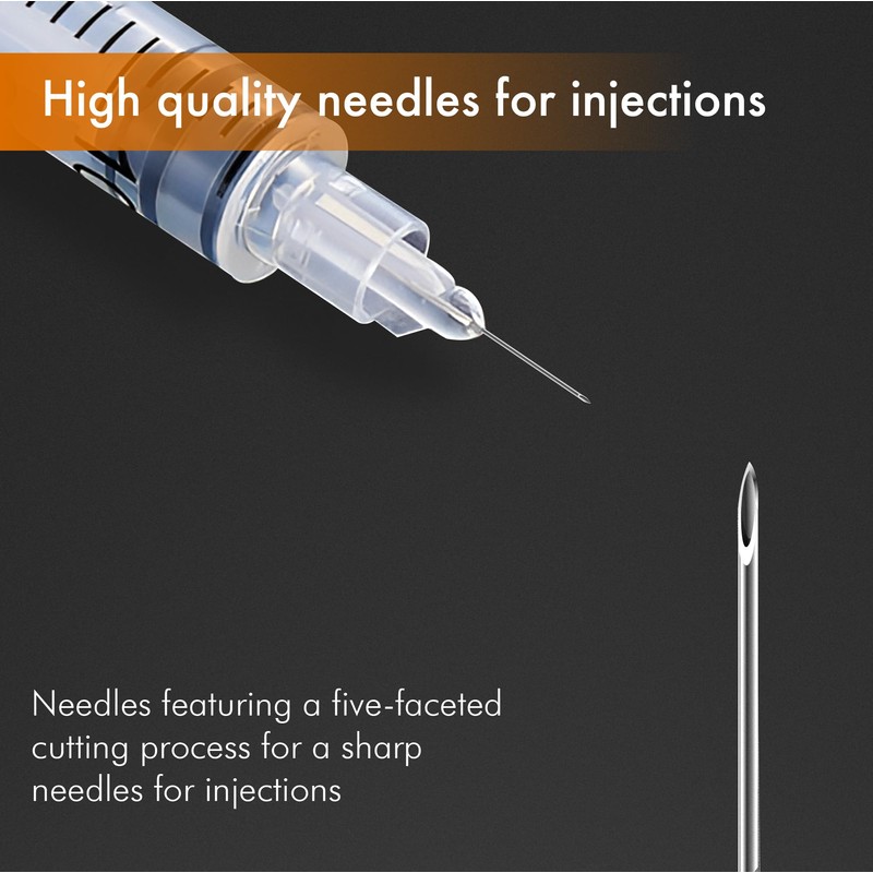 1ml/cc 31G 6mm Syringes, Lab Dispensing Syringe, Individual Wrapped, 20