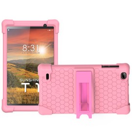 Sunshine T1 Elite Tablet Case, Transwon Kids Proof Case Cover for Cloud Mobile Sunshine T1 Elite Tablet 8 Inch - Pink
