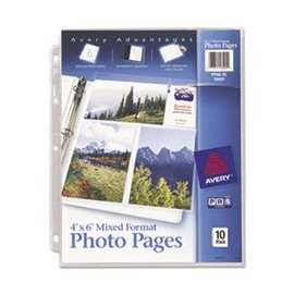(3 Pack Value Bundle) AVE13401 Photo Pages for Six 4 x 6 Mixed Format Photos, 3-Hole Punched, 10/Pack