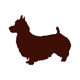 RDW Australian Terrier Sticker - Decal - Die Cut - Dog Canine pet - Brown 1.50" x 1.20"