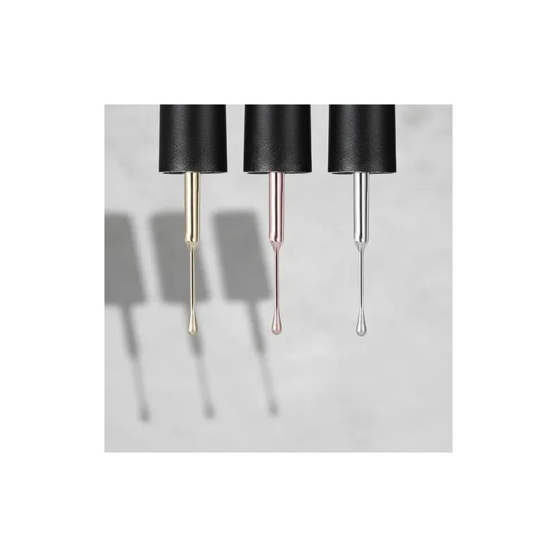 3 Pzas Esmalte De Gel Delineador Metálico Superbrillante