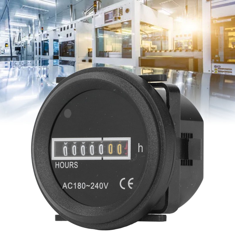 Round Hour Meter PC High Accuracy Quartz Mechanical Hour Meter