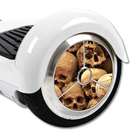 MightySkins Skin Compatible with Hover Balance Board Scooter Wheels Mini Board Unicycle Bluetooth wrap Cover Sticker Skull Pile