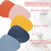 sourcing map 4 Pcs Leather Coasters, Irregular Drinks Coasters for