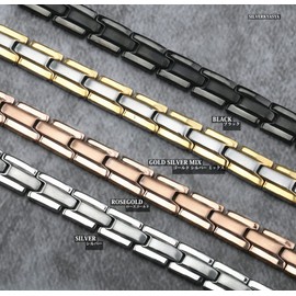 Silver KYASYA Magnetic Necklace, Stainless Steel, Men's Necklace, Simple, Chain, Magnet, Silver, Gold, Black, Adjustment Tool Included