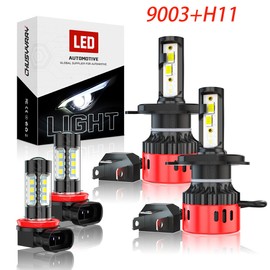 CHUSYYRAY For Honda CRV 2007-2014 CR-V LED Headlight Fog Light High Low Dual Beam Bulbs