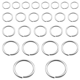 TOAOB 30pcs 925 Sterling Silver Jump Rings 4mm 5mm 6mm 8mm 10mm Silver Open Jump Rings Connectors jewelry jump rings for DIY Earrings Necklace Bracelet Making Repair Supplies
