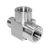 Beduan Stainless Steel Tee Pipe Fittings, 1/8" NPT Female x
