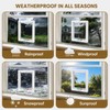 Cat Door for Window Insert, Fits 14-24 Inch, Clear Plexiglass,