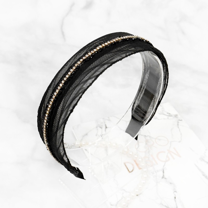 Burnaby see-through mesh cubic hair band / 버나비 시스루 메쉬