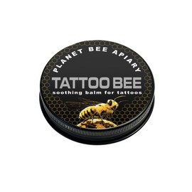Tattoo Bee by Planet Bee Apiary – Tattoo Aftercare Balm for New & Old Tattoos – Natural Healing Salve for Soothing, Hydrating & Protecting Skin – Pre, During & Post Tattoo Care – 1oz