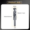 sourcing map 22mm Drill Bit 1/2" Reduced Shank Round 4341