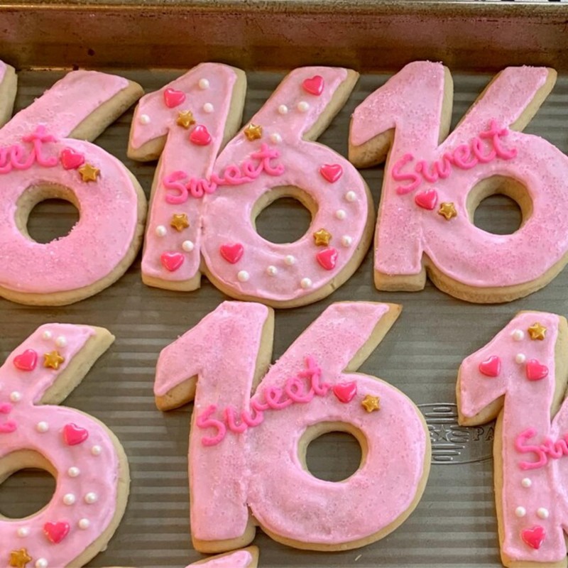 Sweet Prints Inc Number 16 Cookie Cutter - Dishwasher Safe