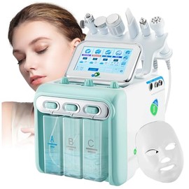7 en 1 Mquina Facial de Oxgeno de Hidrgeno, de Belleza de rociador Facial Limpieza Profunda de Puntos Negros de poros, Limpieza Hidrodermoabrasin...  