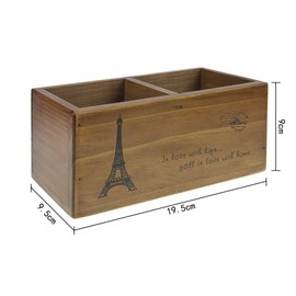 Afinder Retro Wooden Pen Box Pen Holder Magazine File Pen Holder Pen Holder Desk Box Pen Tray Office Desk Organiser Manager Table Organiser Beautiful Size Pencil Box Office Accessories