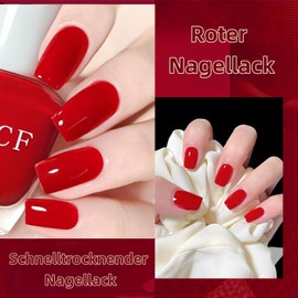 Virellay 15ML Schnelltrocknender Langanhaltender Nagellack - Hochwertig Roter Nagellack Langanhaltender (Rot, 15ML)