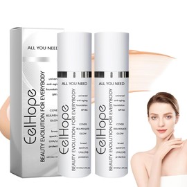 2 Bottles Age Defy Foundation, Foundation for Mature Skin, Foundation Colour Changing for Mature Skin Foundation Serum for Women, Anti-Ageing Tinted Moisturiser Cream, Universal Colour (50 ml)