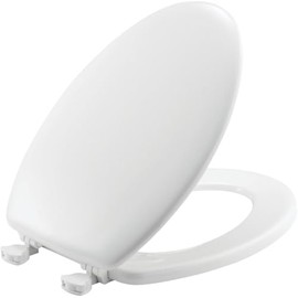 Mayfair 144ECA-000 White Elongated Traditional Wood Toilet Seat