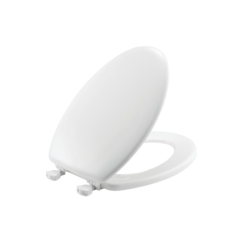 Mayfair 144ECA-000 White Elongated Traditional Wood Toilet Seat