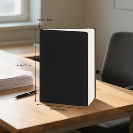 A5 Softcover Notebook, Ruled (A), 192 Sheets, Size (A5 5 W x 8.3 H), 100 g/m² Acid Free Paper, College Work, Classic, Business, Gift (Black)