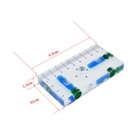 umei Transparent T Type Multifunction Spirit Level Two Way Spirit Level with Magnetic Scale Size 95x51x13mm Blue