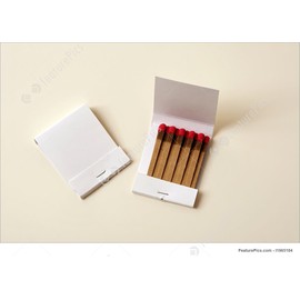 50 Plain White Matches Matchbooks Wedding, Birthday etc
