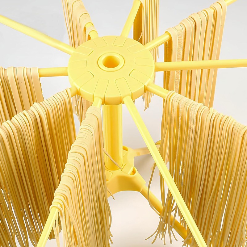 Dutingmo Pasta Dryer, Pasta Dryer with 10 Extendable Rungs, Integrated
