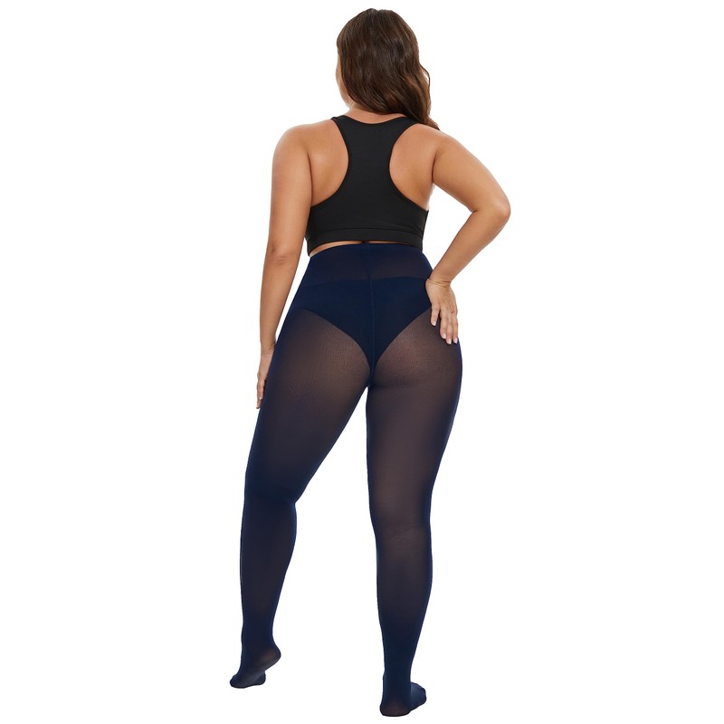 CozyWow Plus Size Tights for Women 80D Soft Solid Color