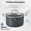 6 Quart Nonstick Stock Pot with Lid, BEZIA PFAS-Free Ceramic