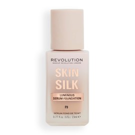 Makeup Revolution, Skin Silk Serum Foundation, Light to Medium Coverage, Contains Hyaluronic Acid, F9, 23ml