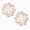 2Pack Round Lace Doilies Tablecloth,flower Embroidered Placemats