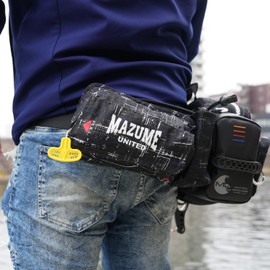 mazume MZLJ-776 Inflatable Pouch (for waist bag attachment), Black Clay, Buoyancy 16.5 lbs (7.5 kg)