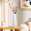 DJYY 12 Inch White Ceramic Vase, Tall Decorative Flower Vase