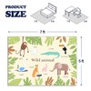 Nayoroom 5x7 Kids Jungle Animal Area Rug, Cartoon Gibbon/Toucan/Elephant/Cheetah with