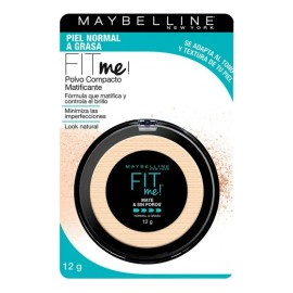 Base De Maquillaje En Polvo Compacto Fit Me! Mate & Sin Poros Tono Natural Beige 12g Maybelline