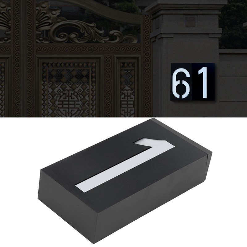 Outdoor Solar Power LED Number Sign Light House Hotel Store
