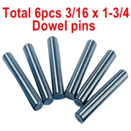 ZDingTech 6PCS 3/16 x 1-3/4 Dowel Pins,3/16 inch x 1-3/4 inch Metal Dowel pins,Shelf Pegs 3/16 inch,Alloy Steel pins Wood Bunk Bed Dowel Pins 3/16 Shelf Pins 3/16 inch Metal pins,Shelf Support Pegs