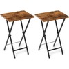 Acovy Tv Trays Set of 2, Foldable Table, Small Table