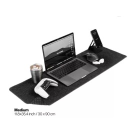 DELTAHUB - Minimalistic Felt Desk Protective Pad. Computer Desk Mat (Medium) NEW
