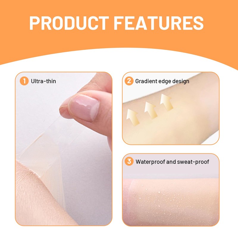 Leogony 12 Pcs Waterproof Cover Up Patch, Invisible Breathable Long