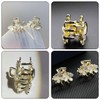 6 PCS Mini Rhinestone Claw Clips Opal Claw Clip Non-slip