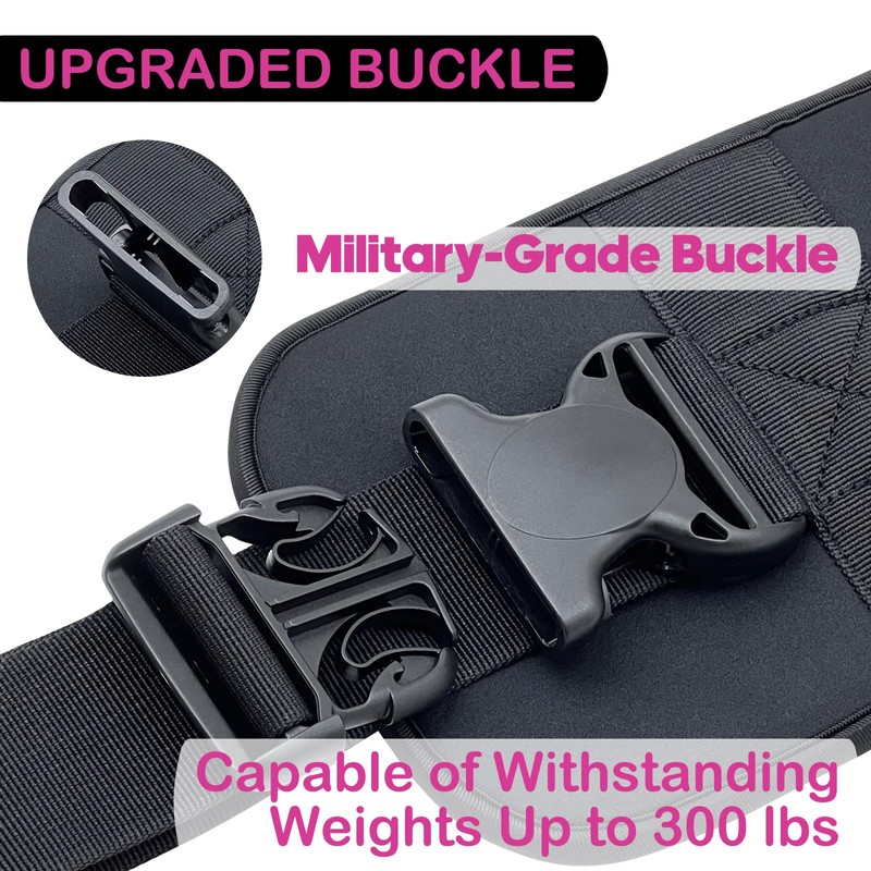 FYGL Hip-Thrust-Belt, Foldable Band for Dumbbells, Kettlebells, Plates - Supports