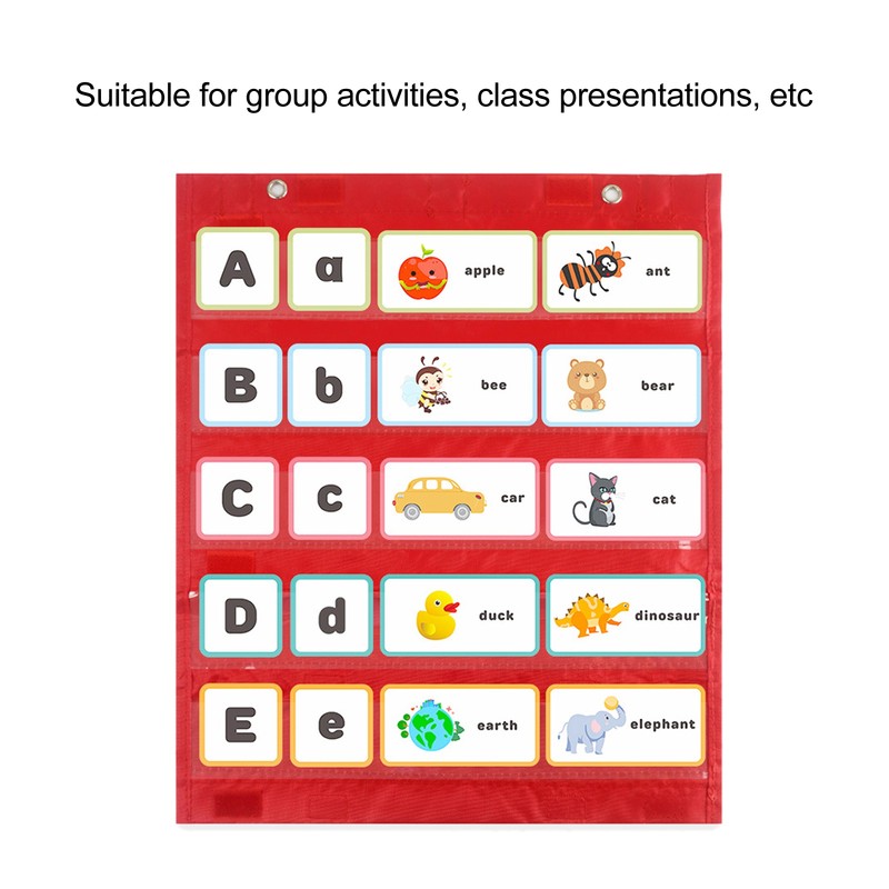 Magnetic Pocket Chart 5 Rows Transparent Schedule Pocket Chart for