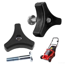 LONGHAO 2 x Lawnmower Handle Wing Nut Bolts, Lawnmower Handle Nut Screw Bolt, Universal Lawnmower Handle, Wing Nut and Bolt, Lawn Machine Replacement Parts, Accessories for Honda Lawnmowers