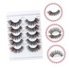 Healeved 5 Pairs 3d False Eyelashes Fluffy Colorful Natural Lashes